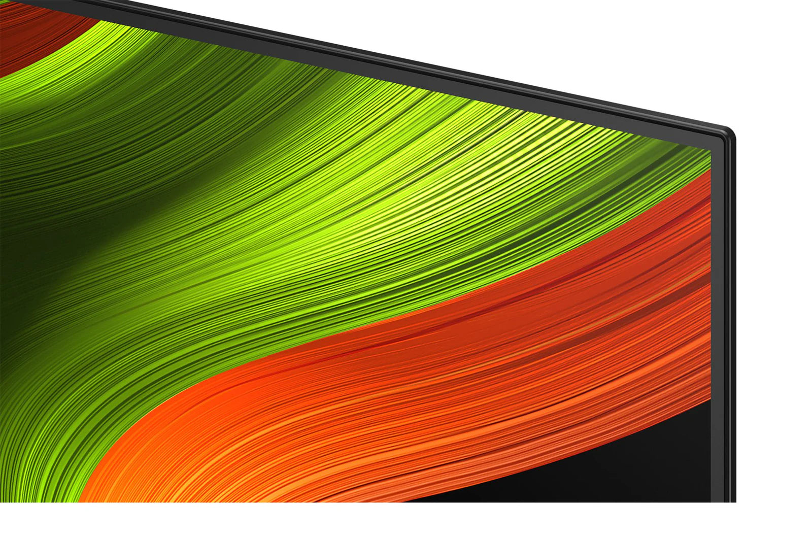 LG 65B5 OLED Televízió szupervékony kávája közelről.