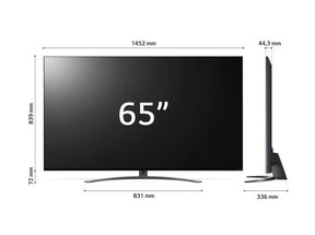 LG 65QNED813QA 4K MiniLED Gaming TV méretek.