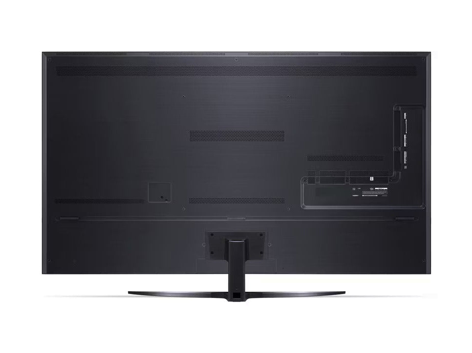 LG 65QNED913QE 4K MiniLED Gaming TV hátulnézetben talpon. 