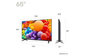 LG 65UT7300 Smart televízió méretei mm-ben.