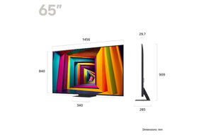 LG 65UT9100 televízió méretei mm-ben.