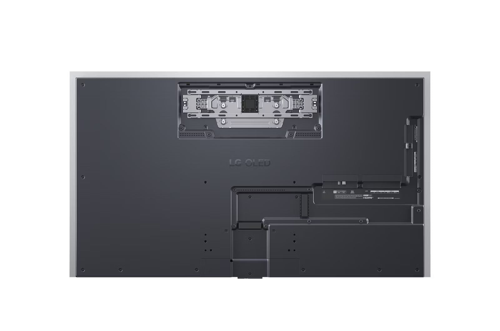 LG 77G5 OLED Televízió hátulnézetben.