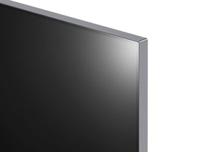 LG 83G2 OLED evo televízió jobb felső sarka ráközelítve.