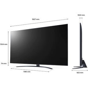 LG 86NANO763QA 4K NanoCell Smart TV méretei.