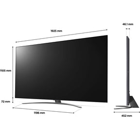 LG 86QNED813QA 4K MiniLED Gaming TV méretek.