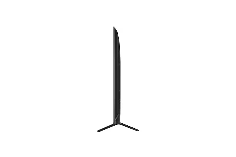 LG 65QNED92A televízió oldalnézetben, talpon.