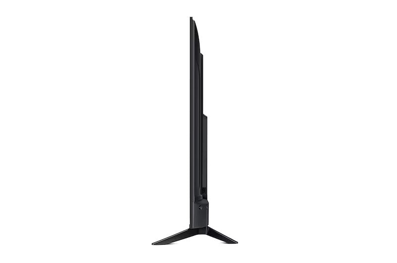 LG UA7300 szériás Smart televízió oldalnézetben talpon.