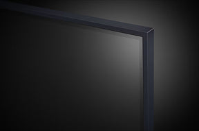 LG 98UT9100 televízió vékony kávája közelről.