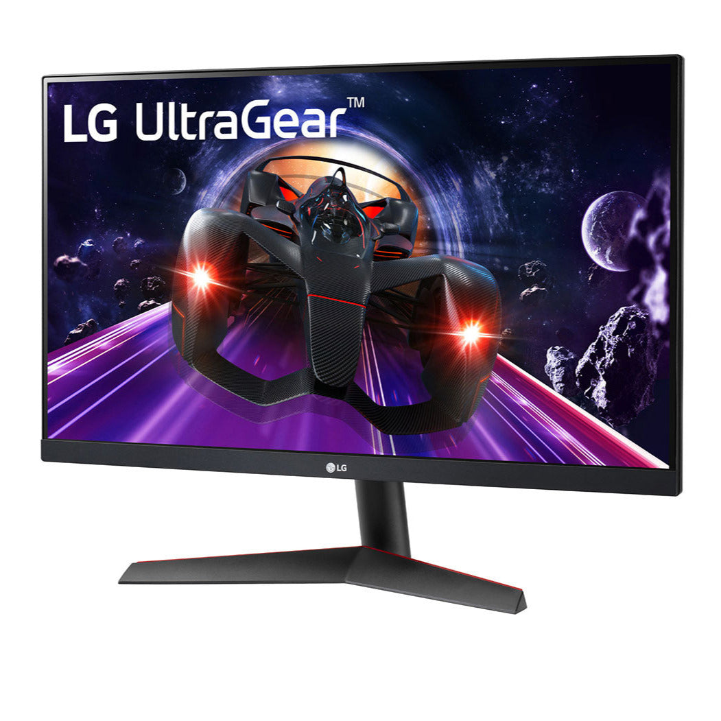 LG 24" UltraGear FHD 144Hz 1ms IPS Gamer Monitor enyhén elfordítva, 24GN600-B