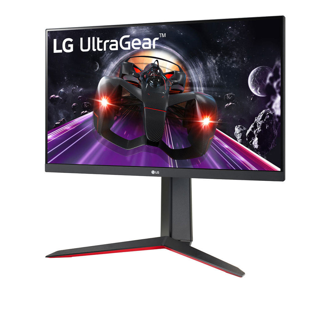 LG 24" UltraGear Gaming monitor 144Hz képfrissítéssel elforgatott nézet, 24GN650-B