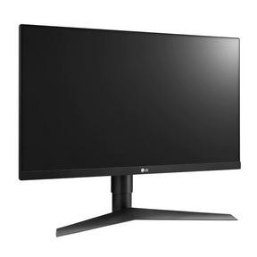 LG 27" UltraGear FHD 144Hz 1ms IPS Gamer Monitor előlnézet enyhén elfordítva jobbra, 27GL63T-B