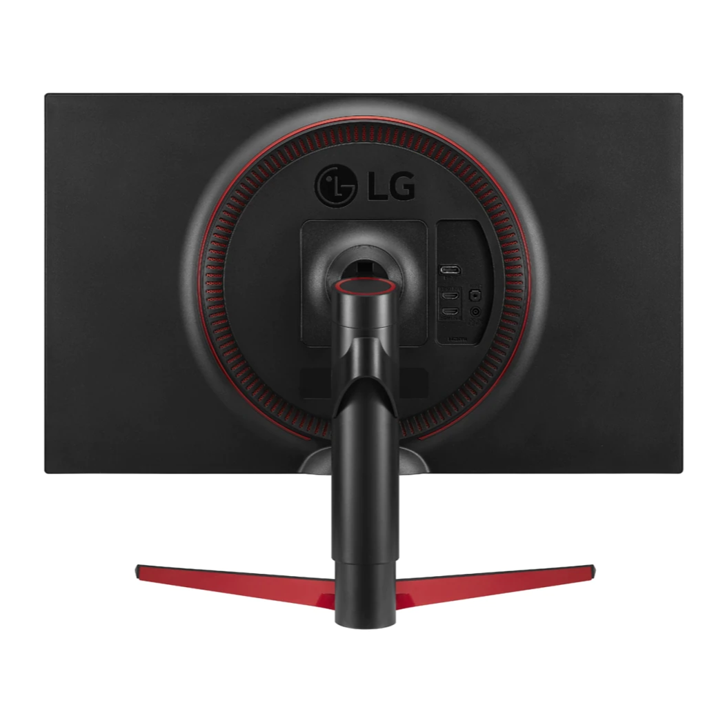 LG 27" UltraGear FHD 144Hz 1ms IPS Gamer Monitor hátlapi nézet csatlakozókkal, 27GL650F-B