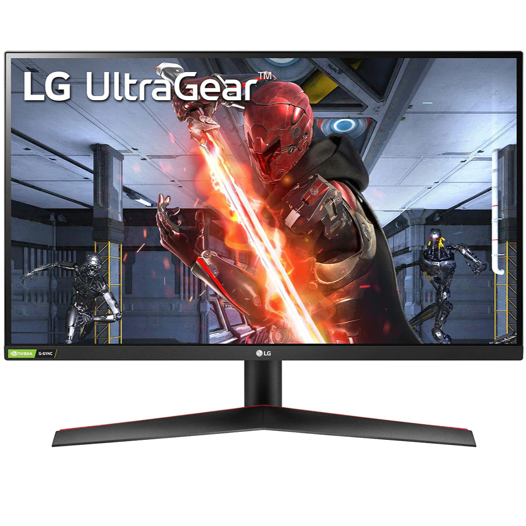 LG 27" UltraGear FHD 144Hz 1ms IPS Gamer Monitor előlnézet, 27GN600-B