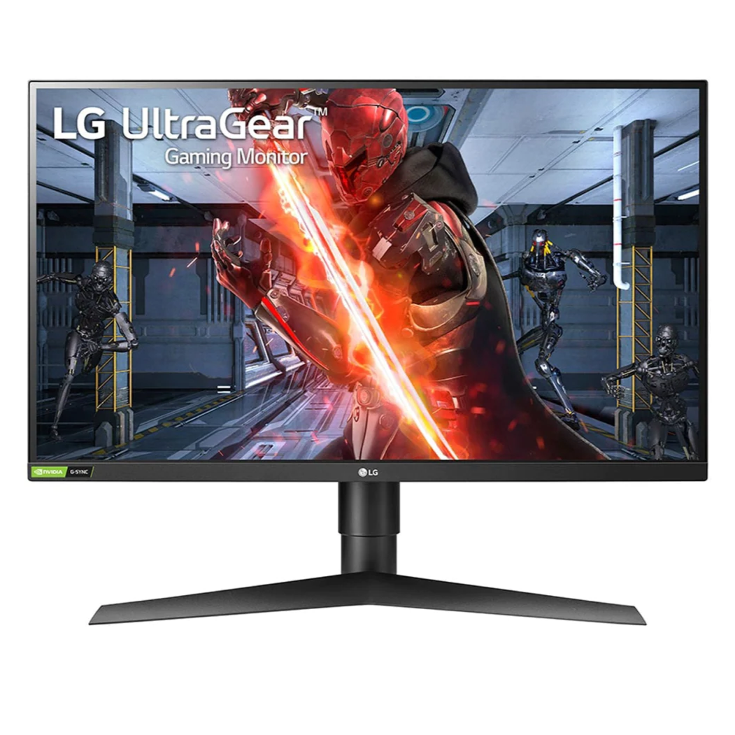 LG 27" UltraGear FHD 240Hz 1ms IPS Gamer Monitor előlnézet, 27GN750-B