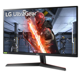 LG 27" UltraGear 2K QHD 144Hz 1ms IPS Gamer Monitor előlnézet enyhén balra fordítva, 27GN800-B