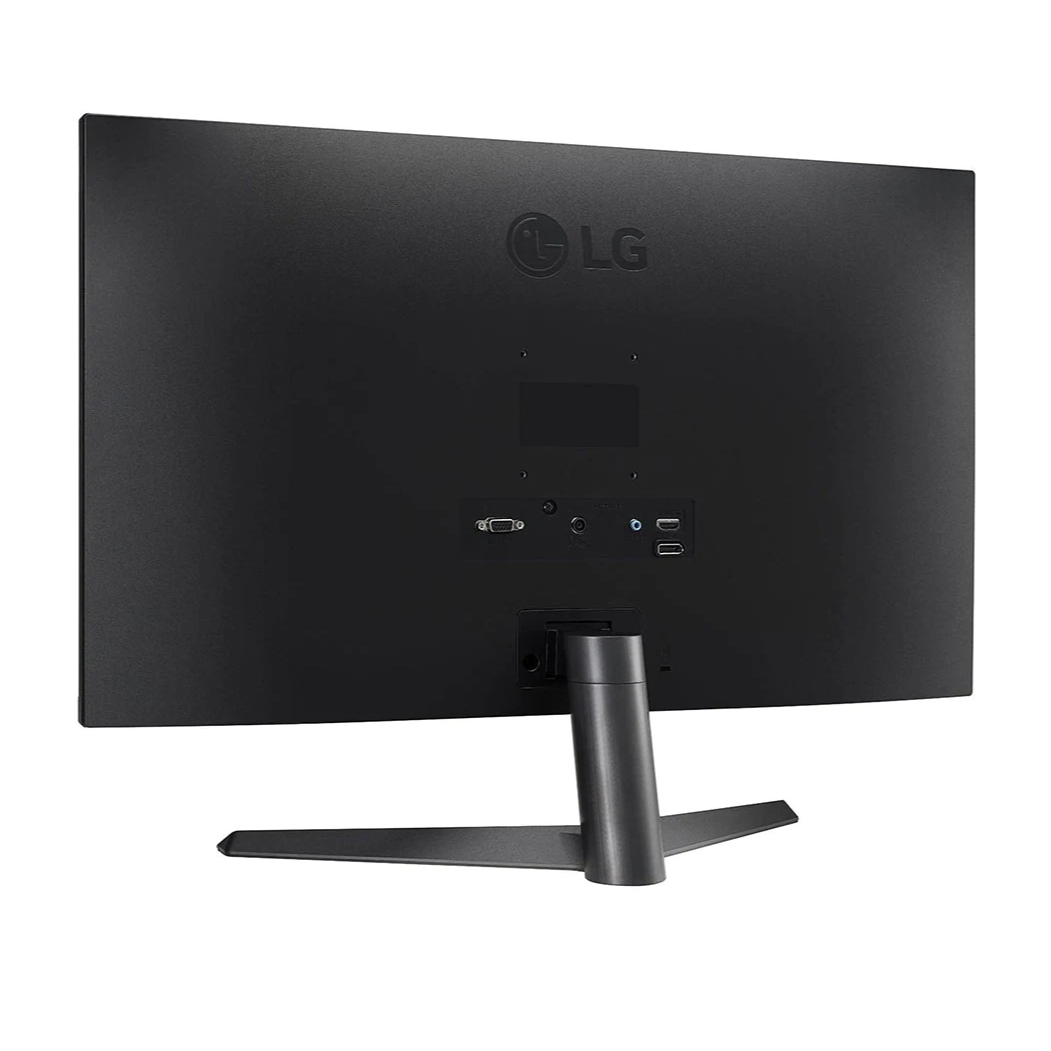 LG 27" FHD 75Hz 1ms FreeSync IPS Gamer Monitor hátulnézet enyhén balra fordítva, 27MP60G-B