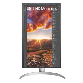 LG 27" UltraFine 4K UHD FreeSync HDR IPS Monitor pivot módban elforgatva, 27UP850-W