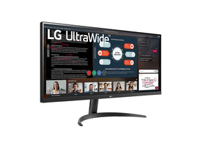 LG 29" UltraWide 21:9 FHD 75Hz FreeSync HDR IPS Monitor előlnézet jobbra fordítva, 29WP500-B