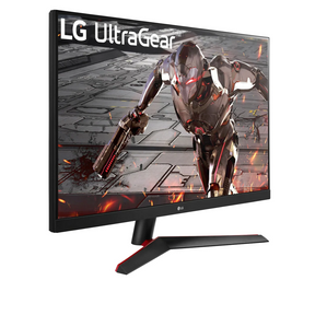 LG 32" UltraGear 2K QHD 165Hz 1ms VA Gamer Monitor előlnézet jobbra fordítva, 32GN600-B