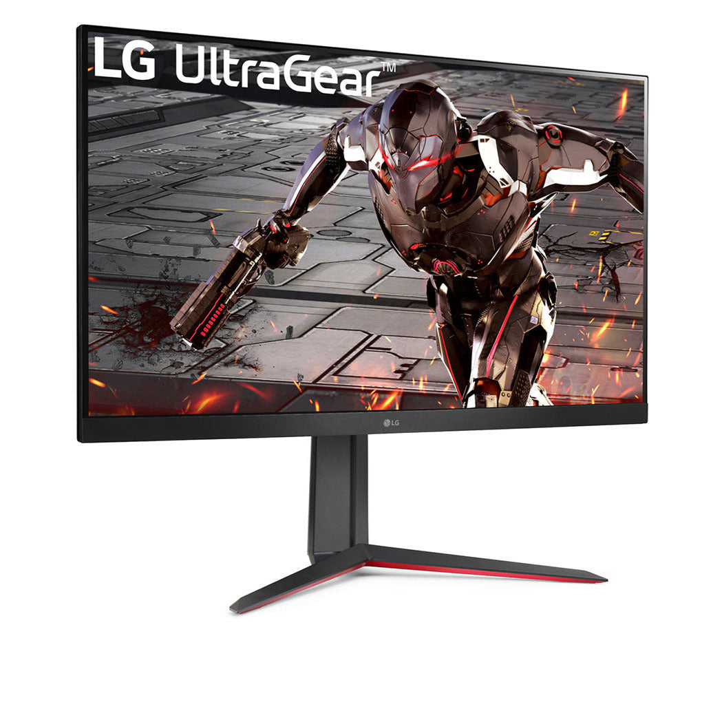 LG 32" UltraGear 2K QHD 165Hz 1ms VA Paneles Gamer Monitor előlnézet enyhén jobbra fordítva, 32GN650-B