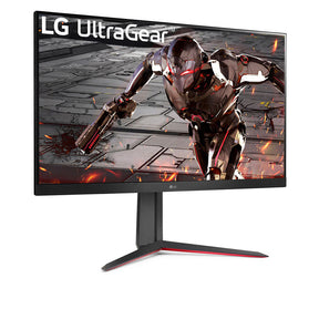 LG 32" UltraGear 2K QHD 165Hz 1ms VA Paneles Gamer Monitor előlnézet enyhén jobbra fordítva, 32GN650-B