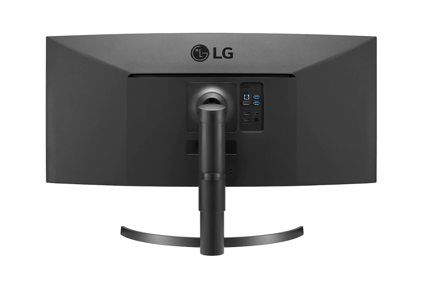 LG 35" Ívelt UltraWide 2K WQHD 100Hz FreeSync HDR VA Paneles Monitor hátulnézet, 35WN65C-B
